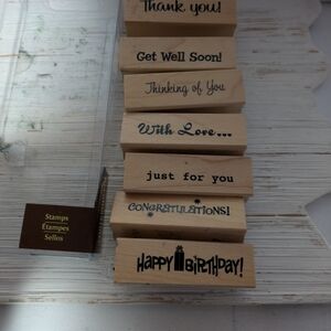 Recollections Sentiment Stamp Set - Natural Wood